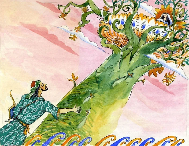 «Иллюстрация к детской книжке», иллюстрации: бумага, акварель — общий вид
